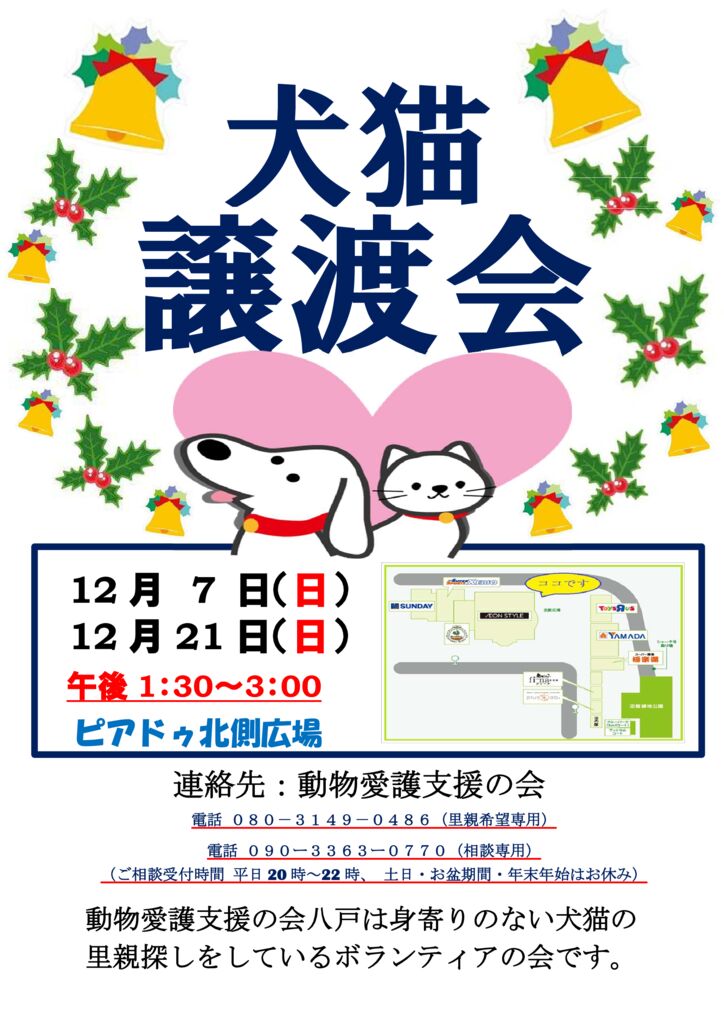 犬猫譲渡会のサムネイル