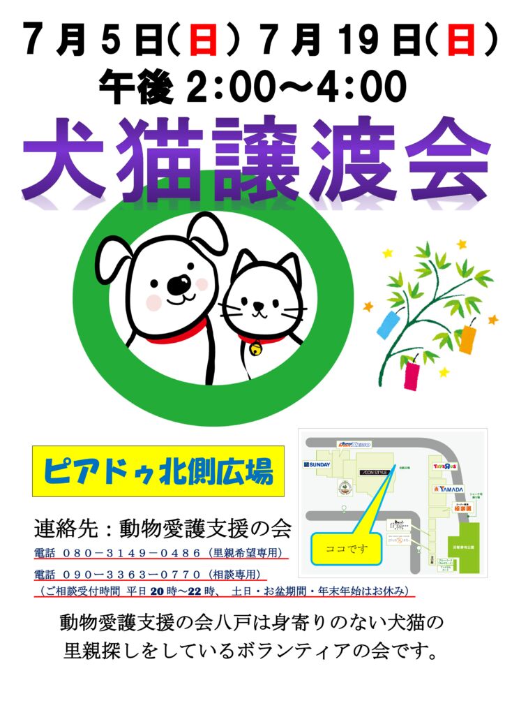 犬猫譲渡会のサムネイル
